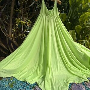Olga Vibrant Lime Dress